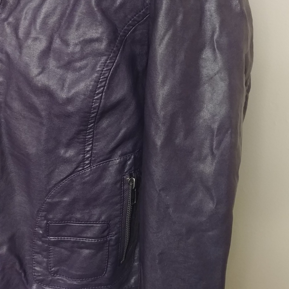 Purple leather jacket